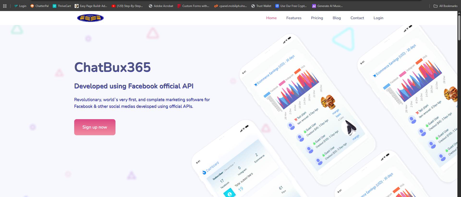 ChatBux365 front page